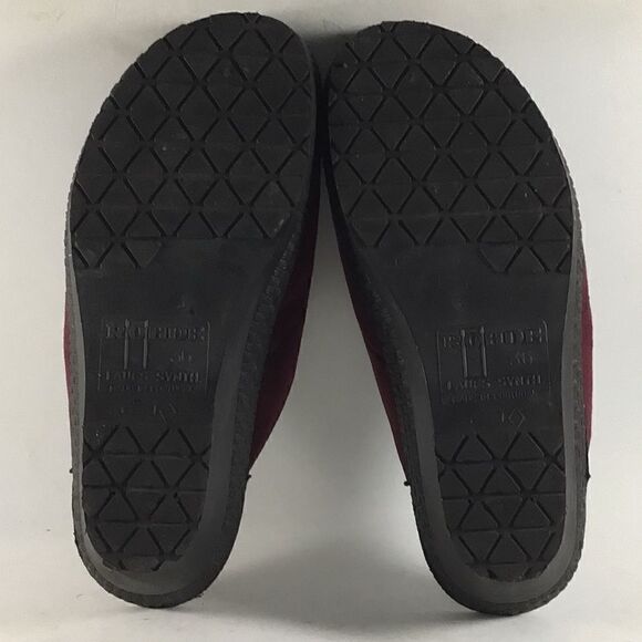 Rohde womens mule clogs suede shoes red black size EU 36 US 5.5 - Picture 7 of 8